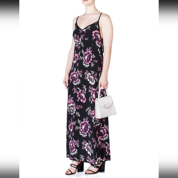 NWT MCQ Alexander McQueen Bandana Floral Maxi Dress In Black Floral Women's L - Picture 5 of 5
